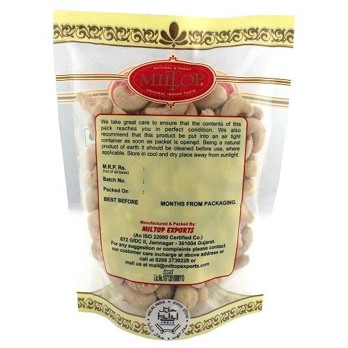 Image of Miltop Premium Big Size Cashew Nuts w240, 250g (Pack of 2)