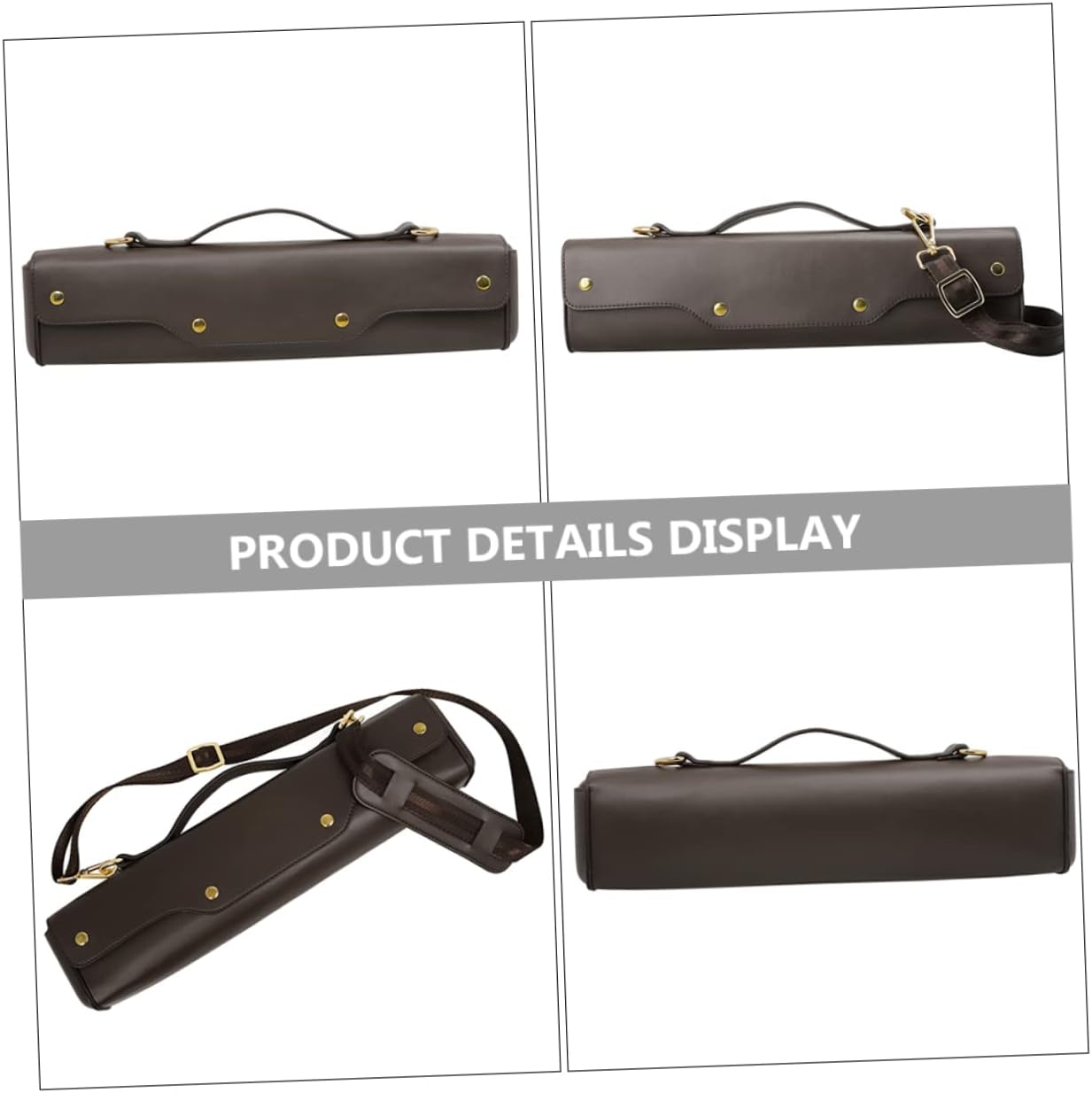 HANABASS Flute Storage Bag with Shoulder Strap Durable Flute Carrying Case Coffee Color for Musicians the Go Craftsmanship for Protection and Practical Use