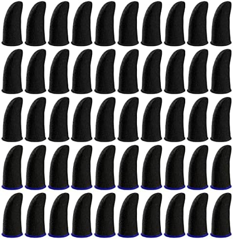 50 Pieces Finger Sleeves for Gaming, Thumb Sleeves Mobile Gaming Controller, Anti-Sweat Breathable Seamless Touchscreen Thumb Cover for PUBG, League of Legend, Rules of Survival, Knives Out, Fortnine 50 Pieces Finger Sleeves for Gaming, Thumb Sleeves Mobile Gaming Controller, Anti-Sweat Breathable Seamless Touchscreen Thumb Cover for PUBG, League of Legend, Rules of Survival, Knives Out, Fortnine