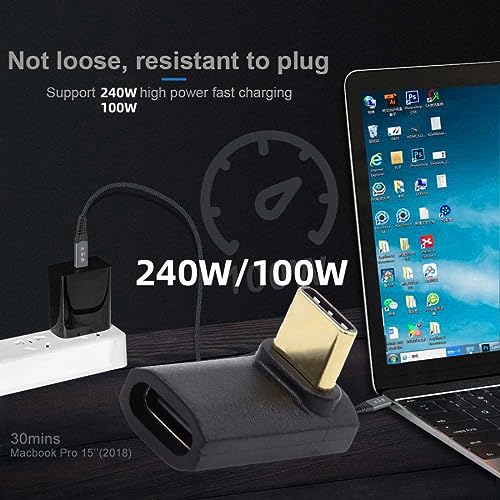Image of chenyang USB C Connector USB4 Type C 240W Power 40Gbps Data 8K Video Extension Connector Adapter 90 Degree UP Down Angled