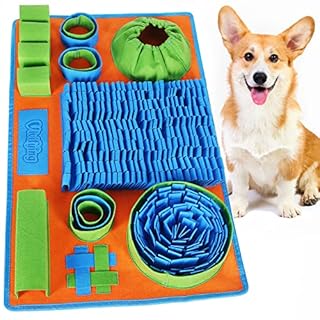 Vivifying Snuffle Mat for Dogs, Interactive Dog Puzzle Toy for Boredom and Mental Stimulation, Enrichment Feeding Game Sniff Mat Helps Slow Eating and Keep Busy