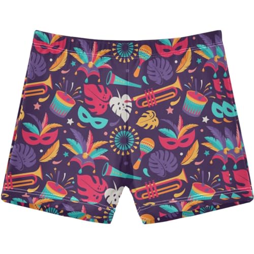 Boys Swim Trunks Quick Dry Kids Bathing Suit Colorful Pattern Toddler Swim Shorts Boardshorts Swimwear 3-10t