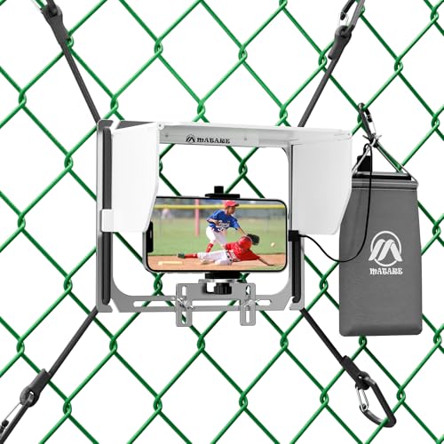 Cell Phone Fence Mount with Shade Game Changer Mounting Kit Gamechanger Streaming kit Works with iPhone Mevo Start Phones and GoPro for Recording Baseball Games(Upgraded Version)
