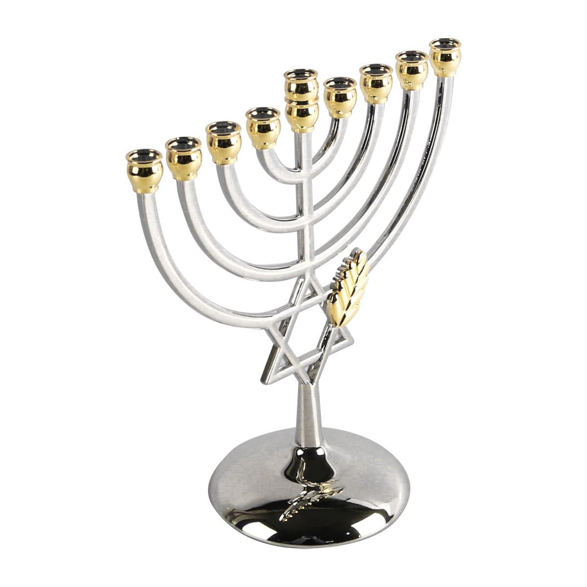 Candeliere a Nove Teste in Lega di Zinco Menora da 18 cm, candelabro a Forma di Stella di David, Regalo di Capodanno ebraico, Adatto per la Decorazione di Feste di Hanukkah