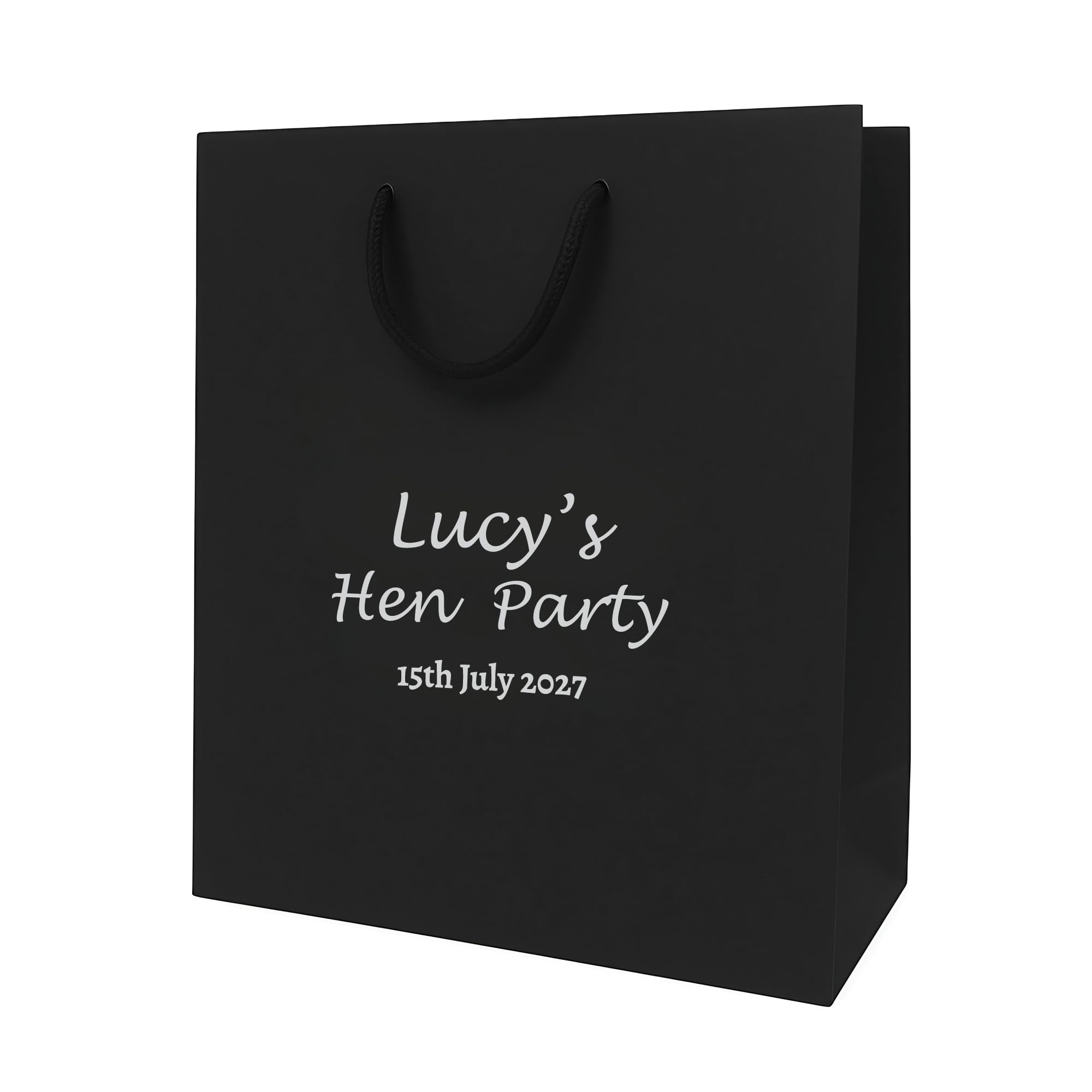 COOKIES AND KOALAS Personalised Hen Party Bag Black Small 20x24x10cm