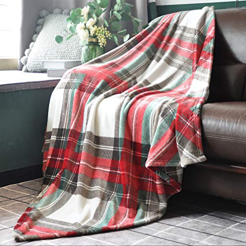 Homritar TH001C Ultra Soft Throw Blanket With Plaid, Cozy Flannel Fleece Luxury Blanket For Bed thumb #6