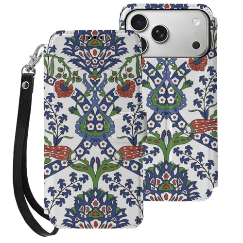 iphone 17用 ケース 花柄 手帳型 と互換性のある カード収納 いphone17用 カバー 手帳型 Puレザー 横置きスタンド機能 折りたたみ スマホケース スタンド付き アイフォン 17用 ケース 内蔵マグネット 開閉式 財布型 軽量 薄型 耐衝