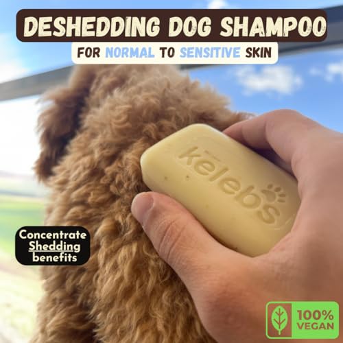 KELEBS Hundeshampoo Sensitiv | Fellpflege Hund | hundeshampoo welpen | Beruhigende natürliche Hunde Shampoo Seifenstücke | mit Lavendel Öl & Haferflocken | Vegan | 3er Pack (Coconut)