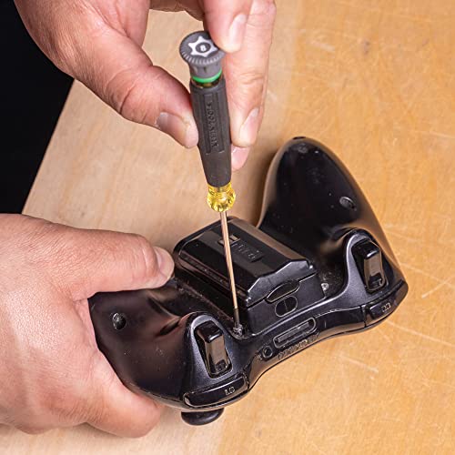 Image of Klein Tools 6313 Mini Precision Screwdriver, T8H TORX Tamperproof Tool with Cushion-Grip Handle and Color Coded Rings, 3-Inch Shank