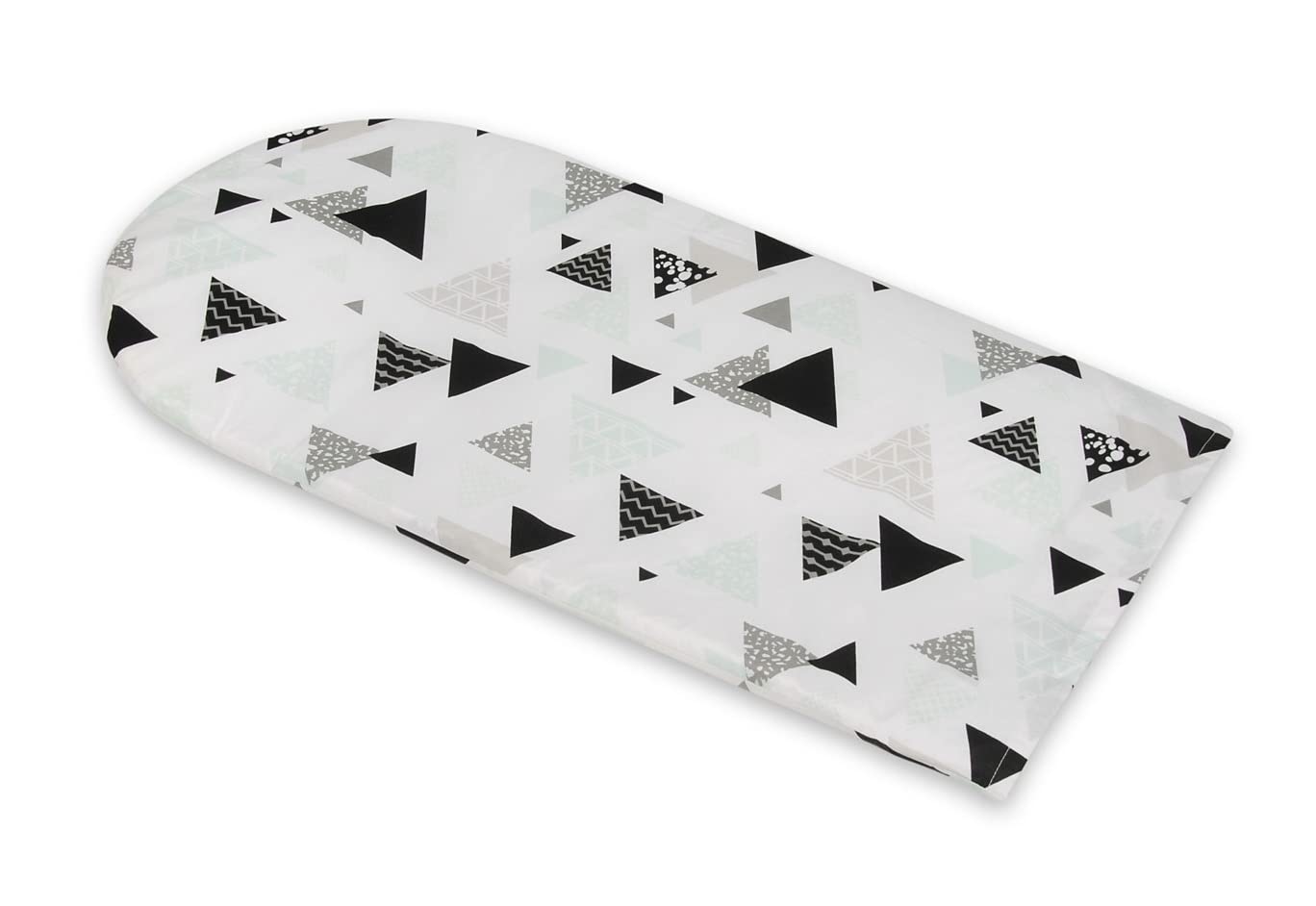 Velinda Cocon pour bébé, Gigoteuse, 100% Cotton (Dessin: Triangles Menthe – Blanc)