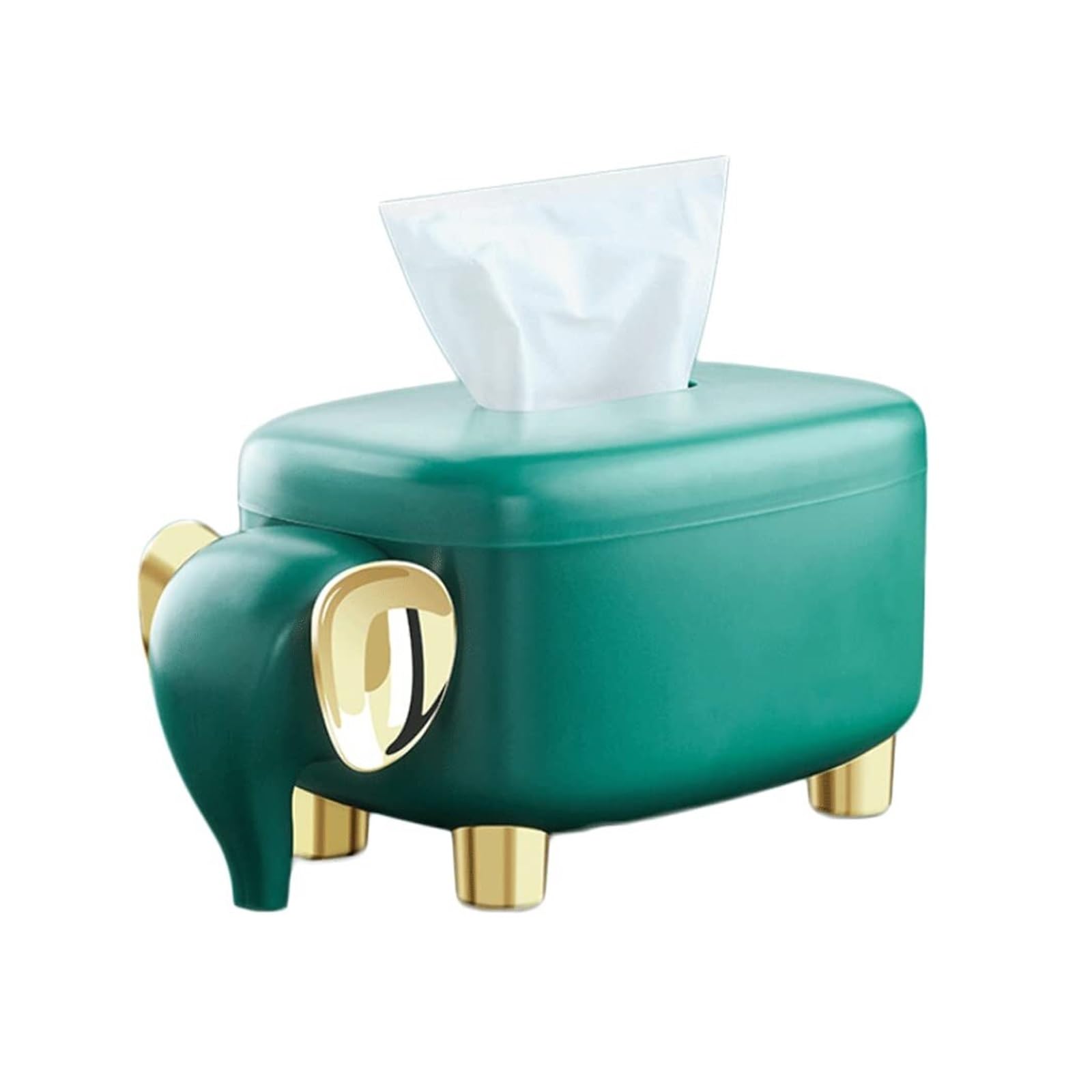 Boîte à mouchoirs éléphant décorative et distributeur de serviettes amusant pour bureau