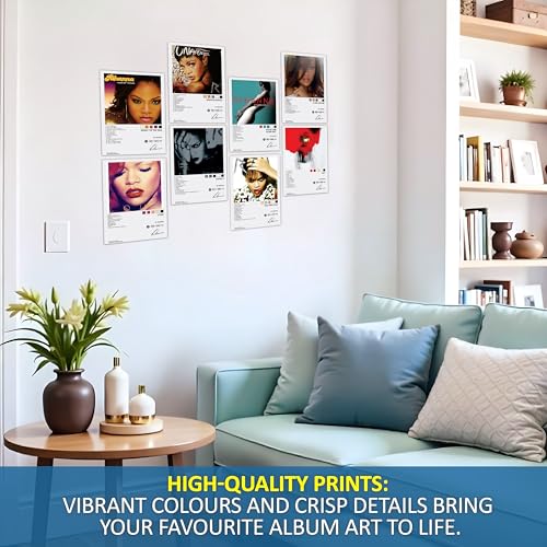 Image of Wonder Hub Rihana Wall Posters 8x12 inch (A4 Size) Included Self Adhesive on Back Wall Decor Posters Wall Art For Bedroom, Living room, Office, Dining Room