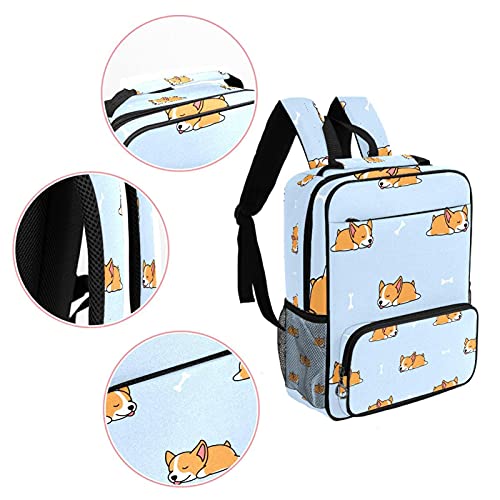 Sac à dos ordinateur portable Corgis tendance pour travail et cours - 4