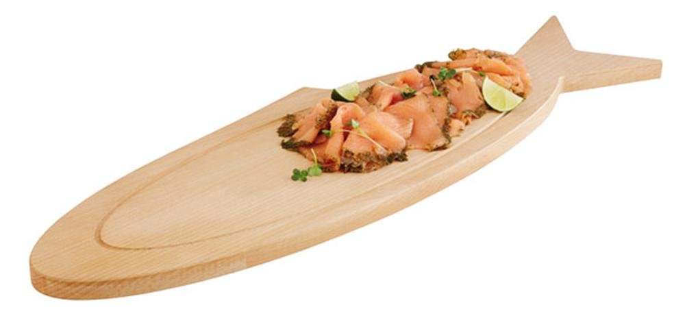 APS 00860Buffet de tabla-Pez de 76x 23cm, h: 2,5cm, madera de haya con antideslizante de pies Designed by Culture Forma