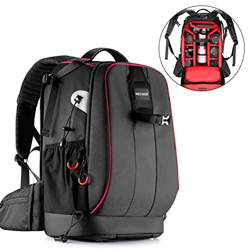 Neewer Pro Camera Case Waterproof Shockproof Adjustable Padded Camera Backpack Bag with Anti-Theft