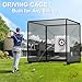 YUNIC Golf Driving Cage with Steel Frame, Golf Nets for Backyard Driving for Full Swing and Chipping Practice Indoor Outdoor (Black, 10'(W) x10'(H) x10'(D))
