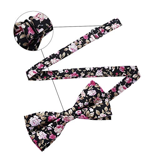 Image of AUSKY 8 PACKS Elegant Adjustable Pre-tied Bow Ties for Men Boys (1&4&5&6&8 Pack for option)