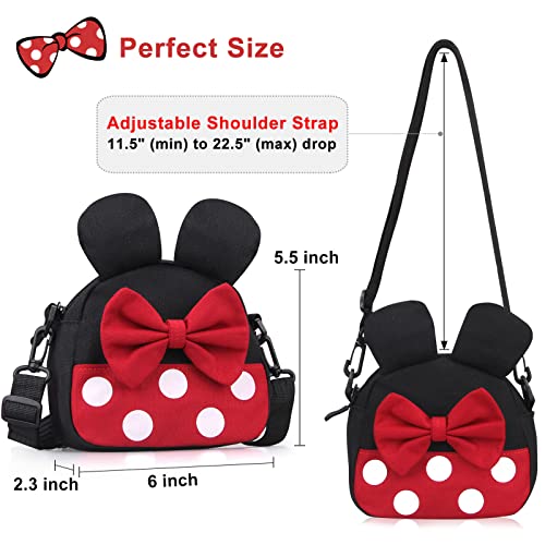 Cute Crossbody Purse for Little Girls Toddler Mini Mouse Travel Crossbody Bag Small Kids Shoulder Handbag Mini Cartoon Cross Body Bag4