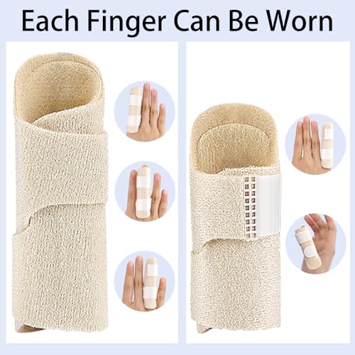 Image of Obtheleg Finger Splint, Thumb Splint for Broken /Straightening /Arthritis, Adjustable Mallet Splint and Hand Brace, Breathable Finger Support Suitable for Each Finger - 1pc (S)