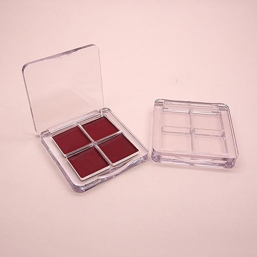 2PCS 4 Grids Empty Makeup Palette DIY Refillable Makeup Storage Case Box Containers for Eyeshadow Lipstick Blush Powder