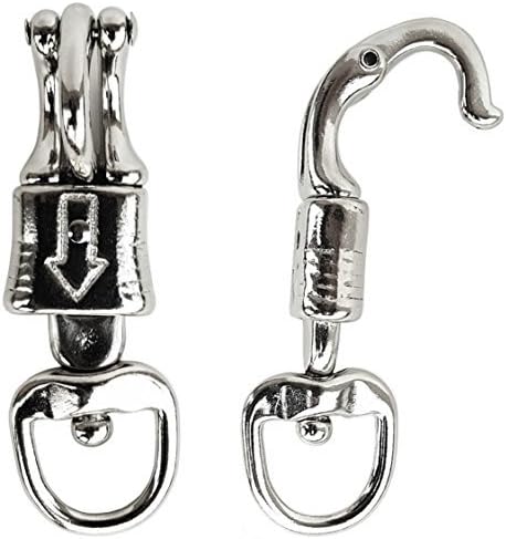 Set of 2 Nickel Quick Release Panic Snap W/Round Swivel 1" X 4-1/2"