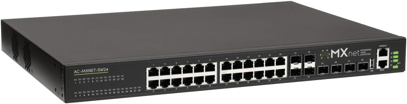 AC-MXNET-SW24 MXNet 24 Port Network Switch w/10-Yr Warranty