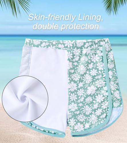 Image of Vogseek Girls Rash Guard Swimsuits 2 Piece Bathing Suit UPF 50+ Summer Swimwear Size 7-12T