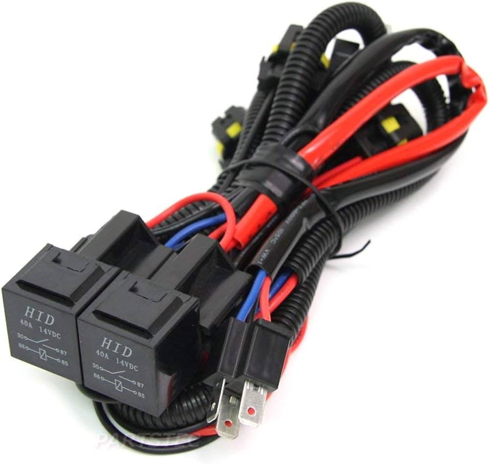 Amazon.co.jp: MOTOR POWER ヘッドライト 変換ハーネス H4 2灯式を4灯