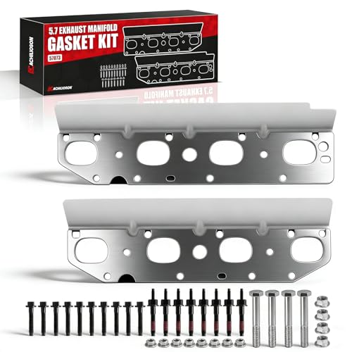 5.7 Exhaust Manifold Gasket Kit (Left+Right) for Dodge Ram 1500 2500 3500, Charger, Challenger, Jeep 300C 5.7L V8 2009-2020Replaces MS97083, 03309, 57073
