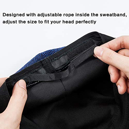 Ladybro 2 Pack Black+Brown Wool Newsboy Cap - Men Hat Tweed Driving Scally Cap Ivy Hat Gift For Men Size: 7 1/4, Fits Hc 21 5/8" - 22 3/4" #TOP1