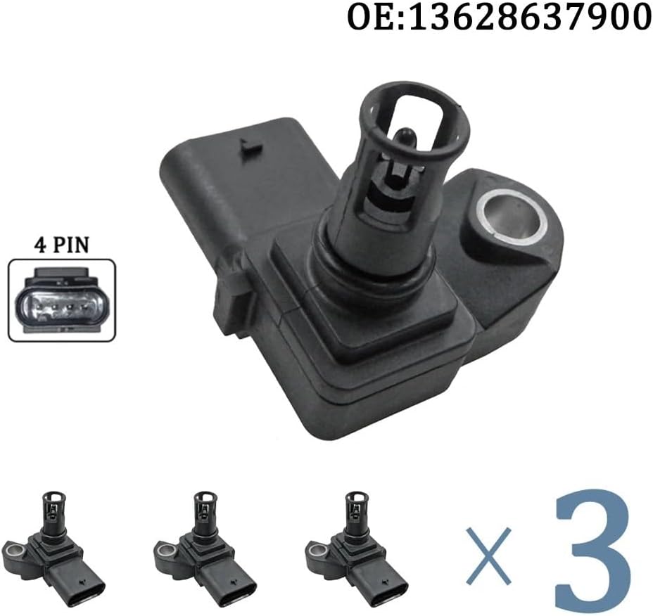 13628637900 Car Intake Air Pressure Sensor for 1 2 3 4 5 7 Series X3 X4 Intake Air Pressure Sensor