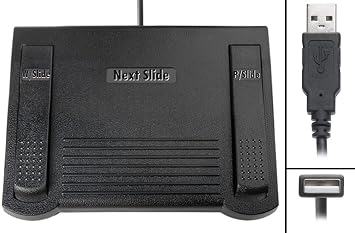 ECS USB - Three Button Foot Pedal, PowerPoint Step Switch