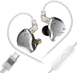 KZ ZS10 Pro Type-C Gaming Earbuds,USBC in Ear Monitor Headphones, IEM Earbuds Headphone with 4BA and 1DD Drivers Wired Earbuds, KZ HiFi IEM Earphone with Detachable