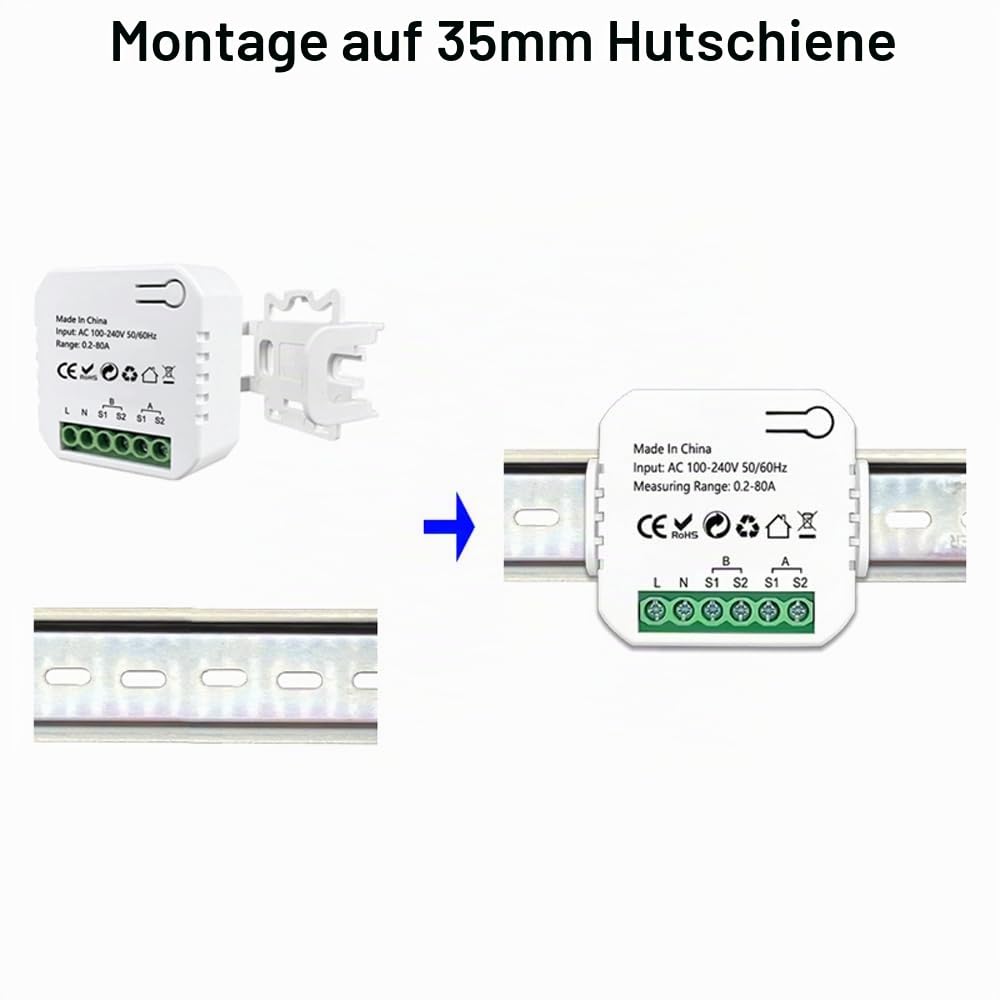 WLAN intelligentes Energiemessgerät Solar-Photovoltaik-System Energieverbrauch Energieproduktion bidirektionales Überwachungsmessgerät Handy-App-Steuerung Energiemonitor mit CT
