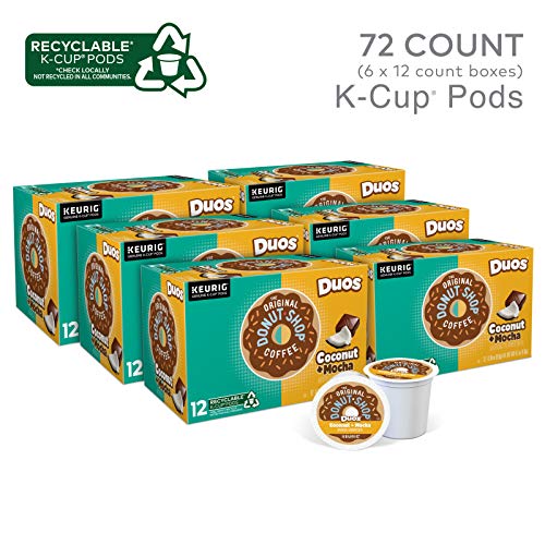 The Original Donut Shop Coconut Mocha, Single-Serve Keurig K-Cup Pods, Flavored Medium Roast Coffee, 72 Count
