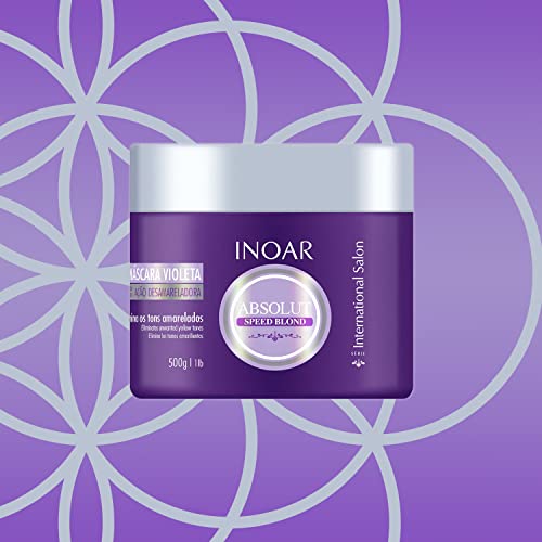 Inoar – Absolut Speed Blonde Mask – Designed For Bleached, Blonde, Brassy, And Grey Hair Types, Hair Mask, Vegan Hair Product, Cruelty Free Haircare For Men And Women (16 Ounces/500 Grams) #TOP2