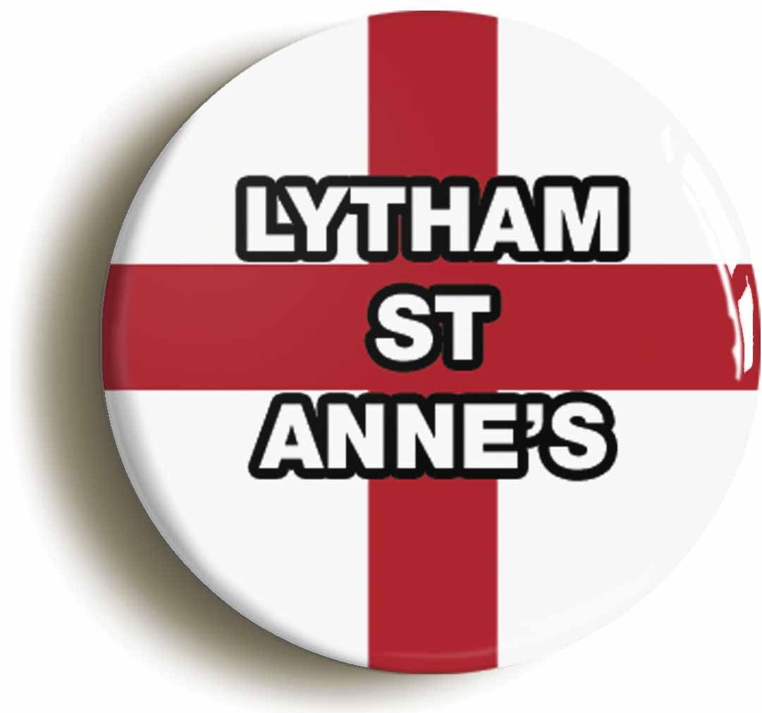Lytham St Anne's England Flag Fridge Magnet (Circular 2inch / 50mm Diameter)