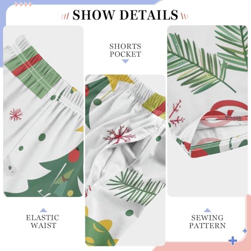 ZZXXB Dinosaur Christmas Tree Boys Long Pants Soft Trousers Elastic Waist Kids Lounge Bottoms with Pockets S-XL4