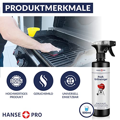 Grillreiniger Hanse Pro Profi, 4 x 500 ml für effektive Reinigung