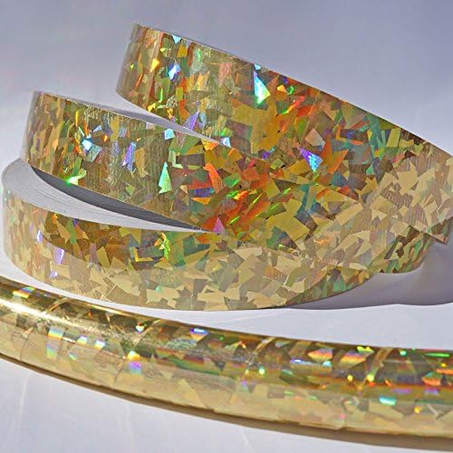 Gold Crystal Confetti Holographic Decorative Tape (1-inch x 150 ft) by Hoopologie