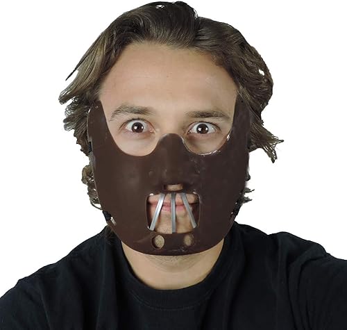 Miniatura 5 de Cannibal Hannibal - Máscara de plástico para disfraz con correa elástica, Marrón