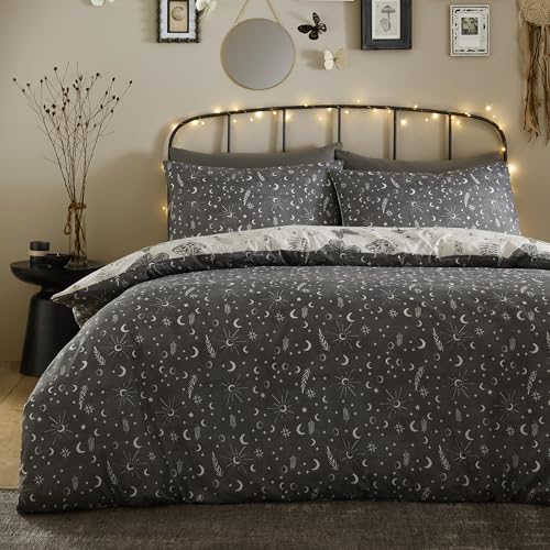 Parure de lit 52% polyester recyclé 48% coton imprimé céleste 200x200