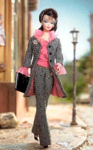 Barbie Przedmioty kolekcjonerskie, modny model Silkstone Barbie: A Model's Life zestaw prezentowy z lalką i strojami