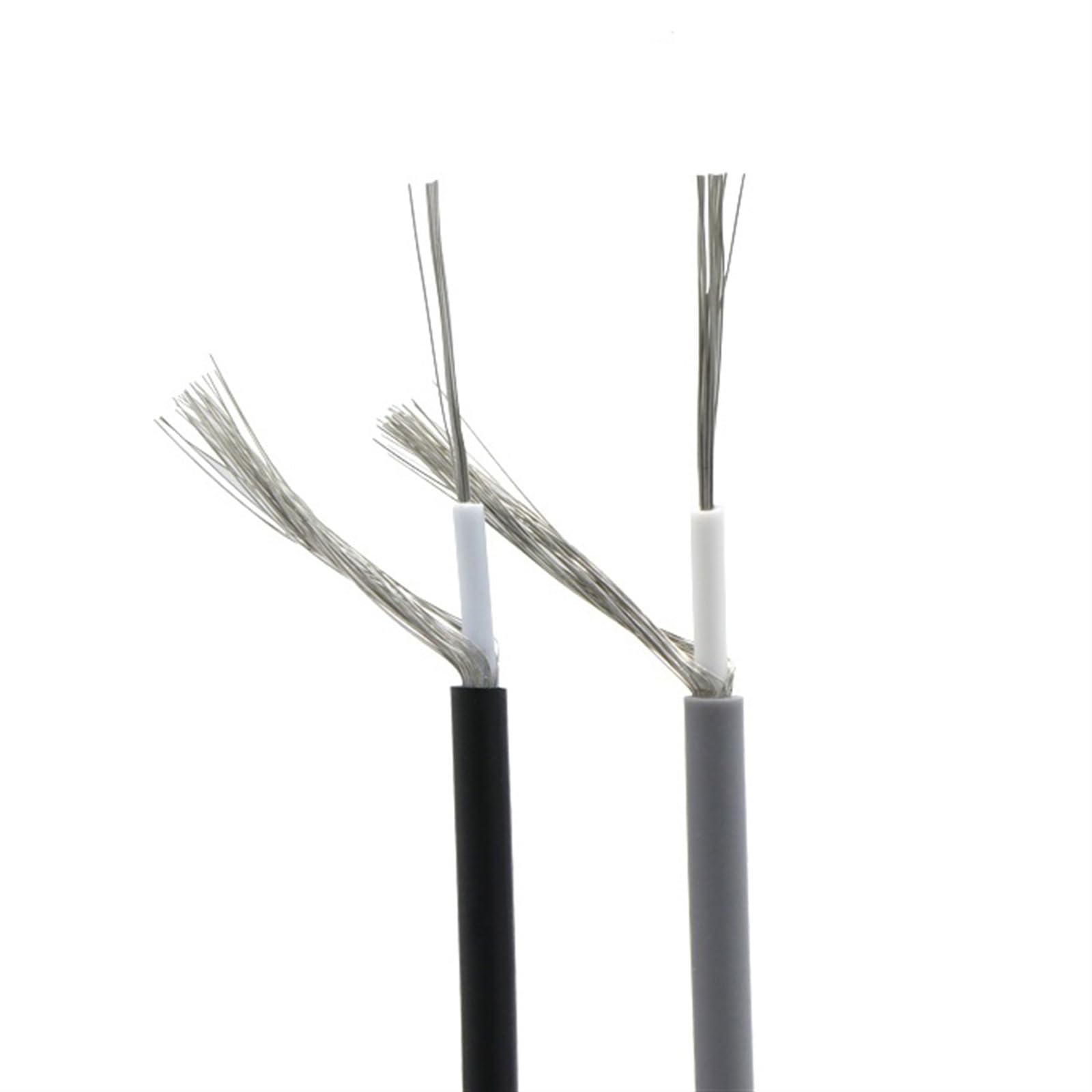 Outdoor Extension 5 Meters Electronic Signal Shield Cable, 28 AWG 10 AWG Single Core Copper Channel Audio Shielded Wire UL1185 Solar sheathed(Grey,20AWG)