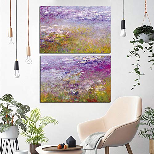 Art mur photo salon décor avec l'affiche Monet Nénuphars 70x100