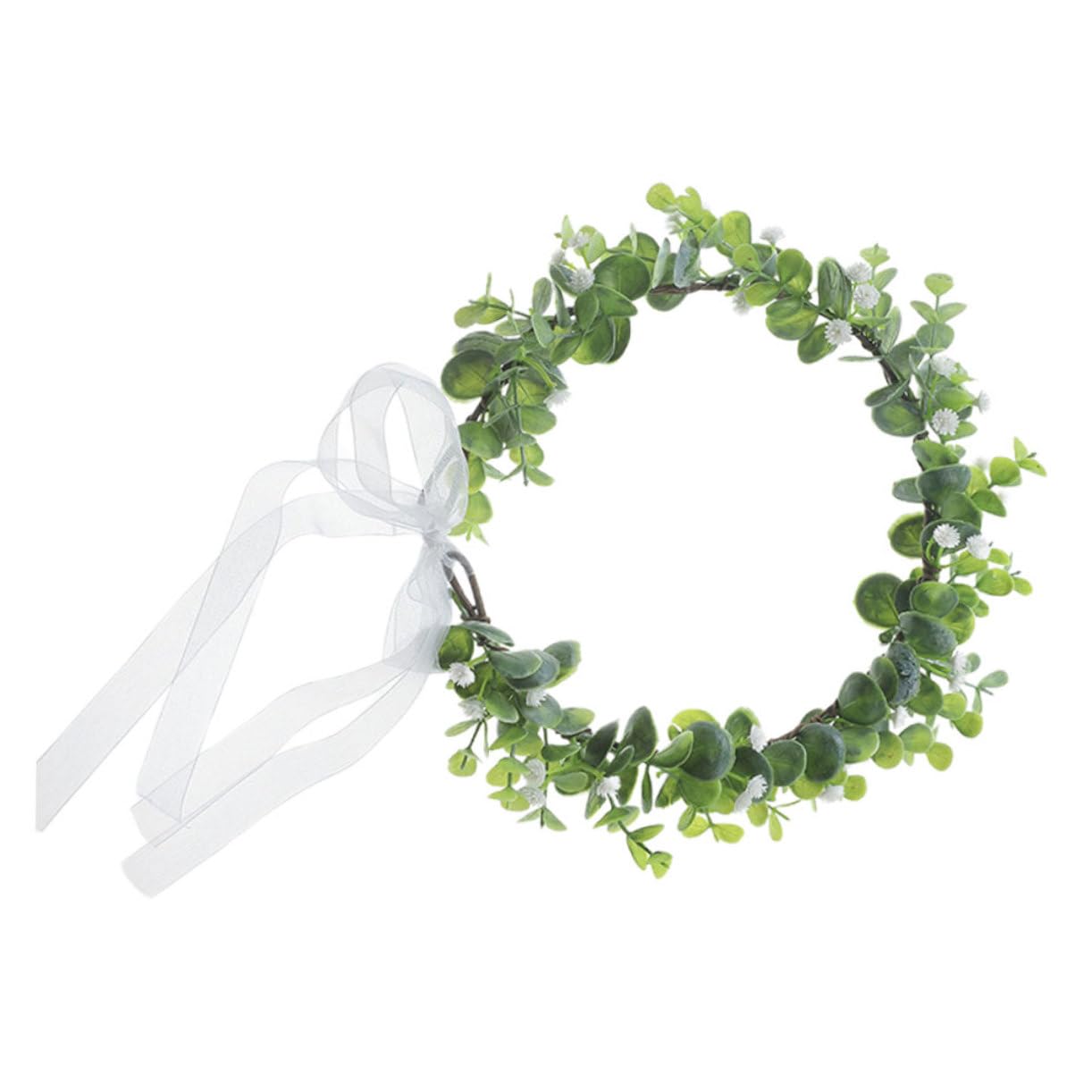 MERRYHAPY Diadema de flores guirnalda tocado de diademas tocado de flores para novia diadema de flores de vid tiara de boda diadema de flores bohemia banda para el cabello romántica