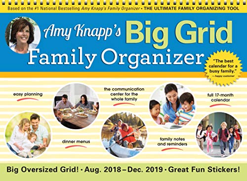 2019 Amy Knapp s Big Grid Family Organizer Wall Calendar: August 2018-December 2019