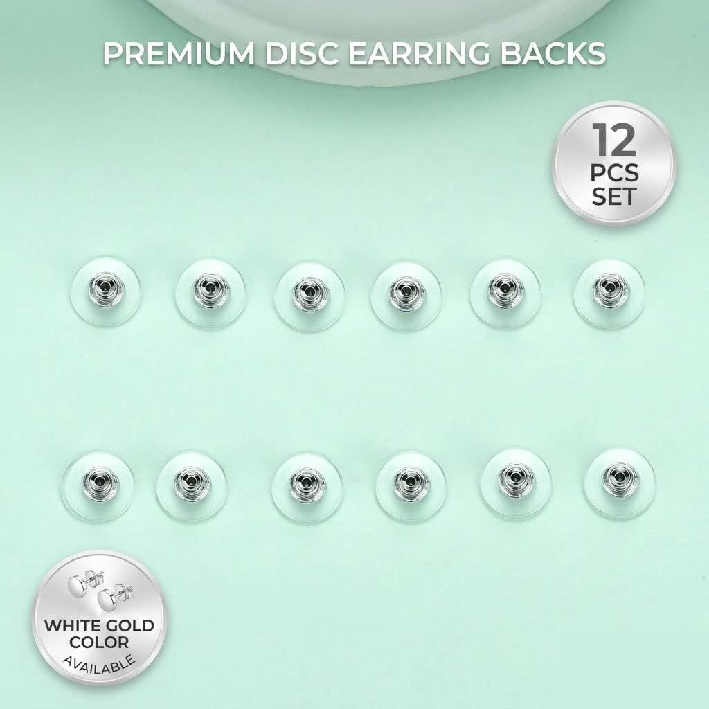 Earring Backs for Droopy Ears, DCRSLB 12PCS Plastic Earring Lifter Backs