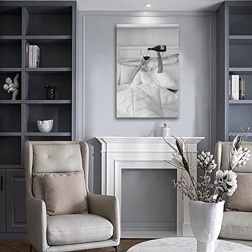 Verenix Preppy Canvas Wall Art Black And White Pictures Feminist Poster Trendy Teen Girl Funky Home Wall Decor For Living Room Bar Cart 12X16In Unframed #TOP7