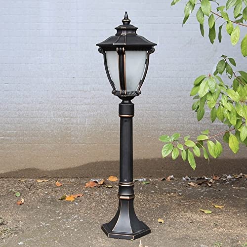 Lámpara de césped E27 de estilo victoriano en cristal resistente al agua para jardín de 81 cm 3
